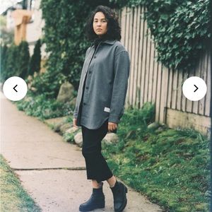 Anian Upcycled  “painters coat” Shacket